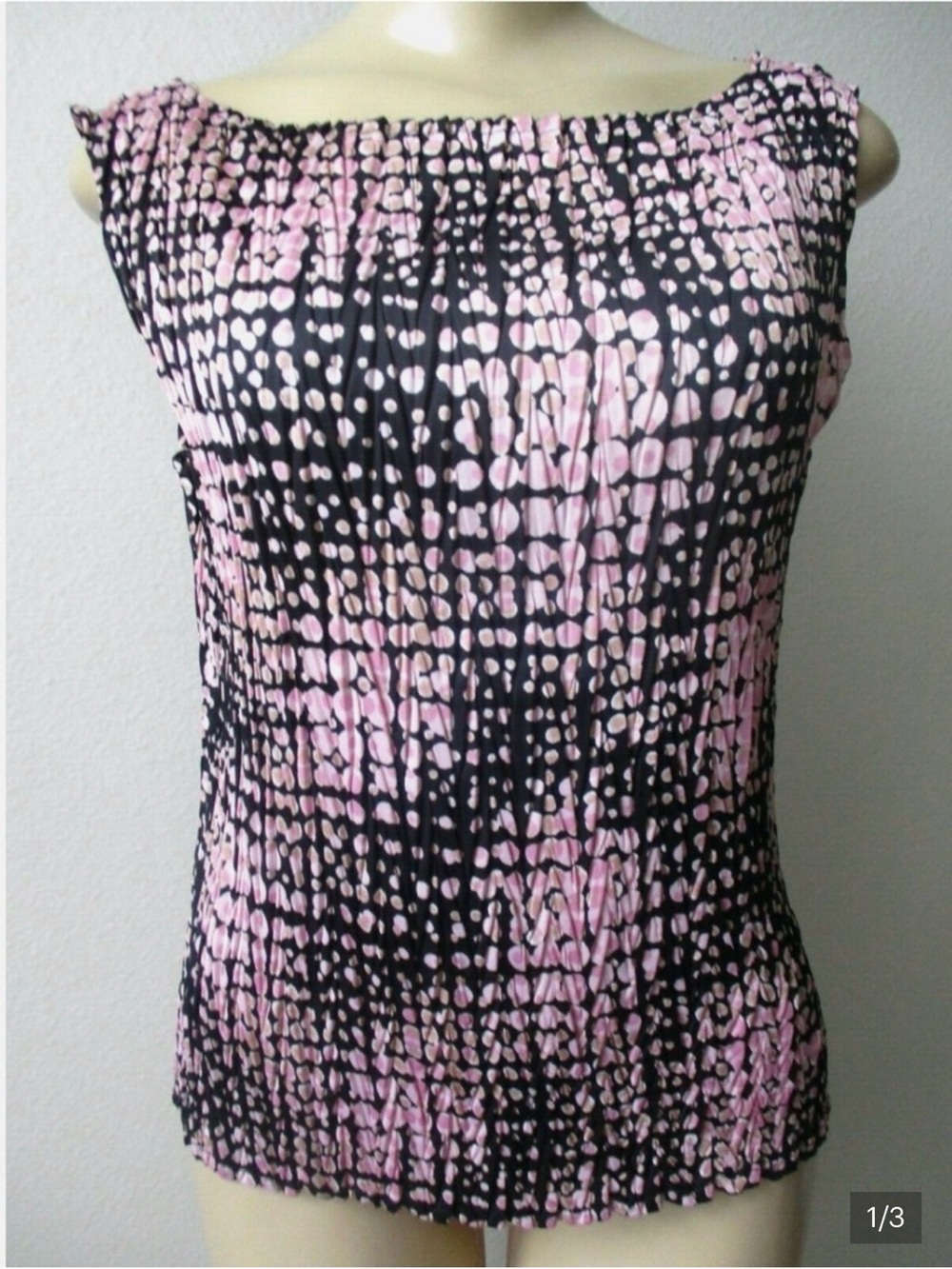 vintage Conrad C Collection crinkle sleeveless top size small